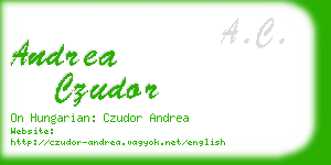 andrea czudor business card